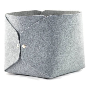 Storage basket, felt storage bin, felt bin, felt basket toys, storage box, storage bin, toy storage box grey, gray felt storage bin