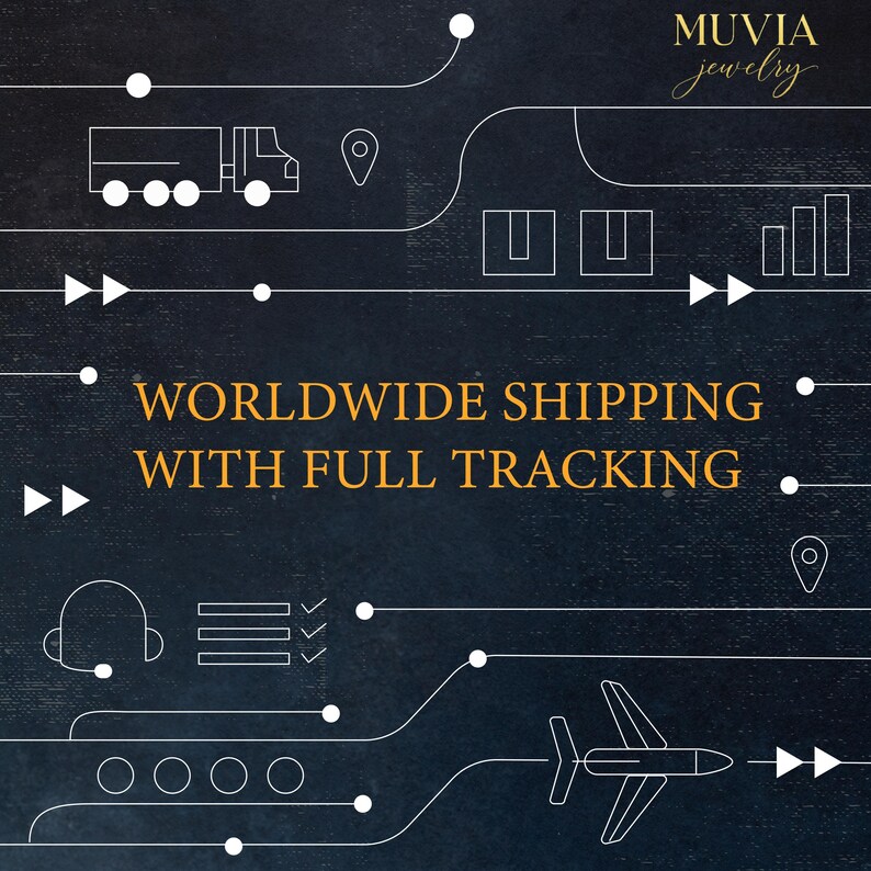 The image is a graphic design featuring various shipping and logistics elements, including a truck, a plane, and other transportation symbols, along with the text "WORLDWIDE SHIPPING WITH FULL TRACKING".