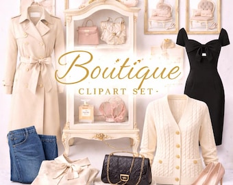 Elegant Boutique Fashion Clipart Set 70 PNG