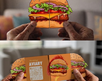 Custom 3D Pop-Up Business Card with QR Code (Printable PDF in 24 Hours)