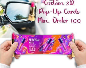 Custom 3D Pop-Up Cards | Bulk Business Promotion Printing (Min. 100)