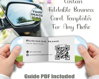 Custom Foldable Business Card Template | Popup Die-Cut Design (Digital Download)