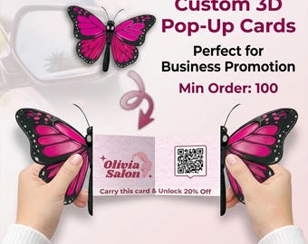 Custom 3D Pop-Up Business Cards | Bulk Marketing & Branding (Min. 100)