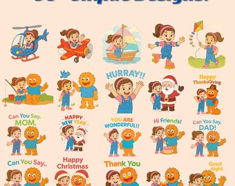 80+ Ms Rachel Clipart SVG PNG Stickers | Miss Rachel Birthday Bundle | Canva Editable Party Printables & Cake Toppers