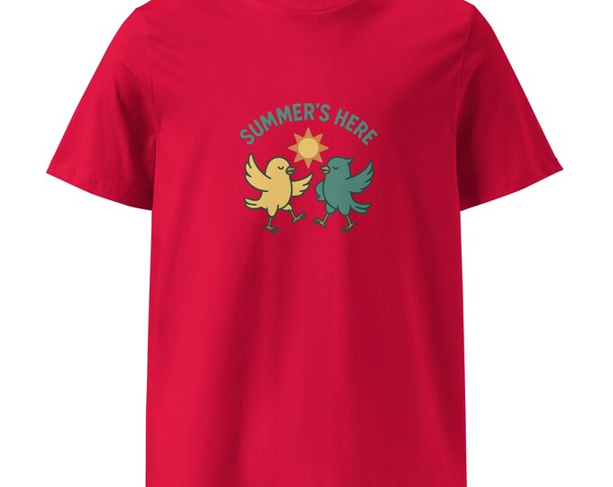 T Shirt Unisex organic ribbed neck t-shirt Summer is Here