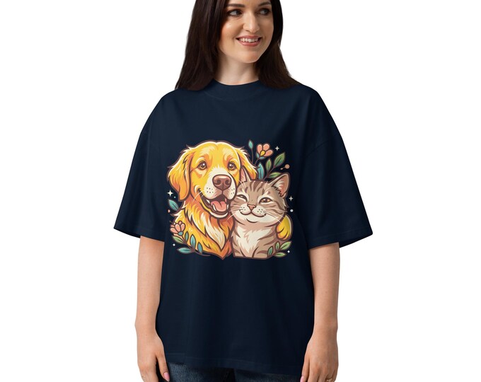 Unisex organic oversized high neck t-shirt 5 Colors