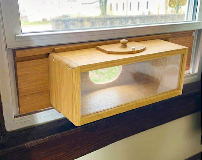 In-House Window Bird Feeder with Mirrored Back Made in the USA