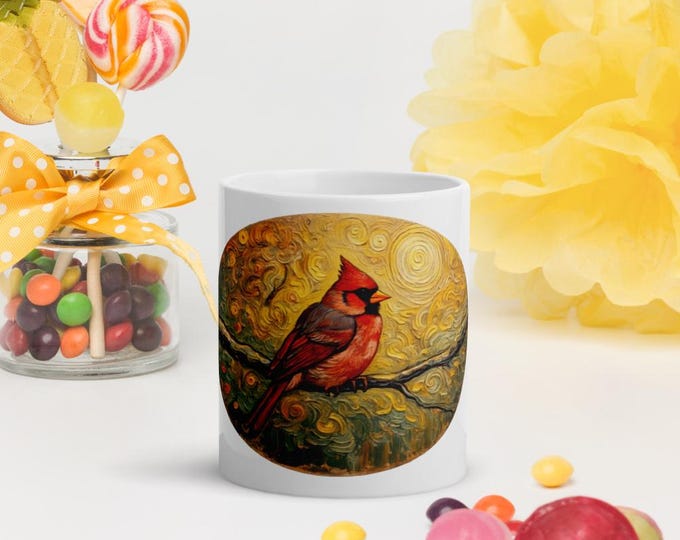 White glossy mug
