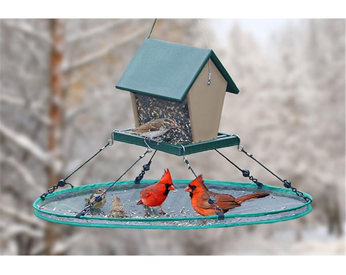 Bird Seed Saving Hoop, Feeder Seed Catcher, Lawn Protector, Hanging Bird Feeder Tray 24 Inches