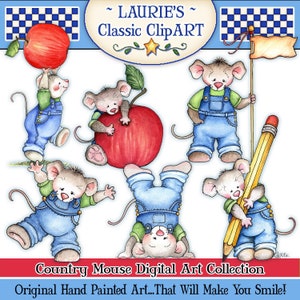 Cute Mouse Clip Art,School Clip Art,Laurie Furnell,Mouse Digital Art,Apple Clip Art,Digital Back Ground Papers,Watercolor Clip Art