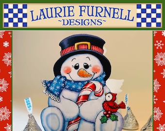 Caja de regalo de muñeco de nieve imprimible, Caja de dulces de muñeco de nieve navideña, Laurie Furnell, Caja de dulces para fiestas navideñas, Imprimible navideño, Imprimible de muñeco de nieve