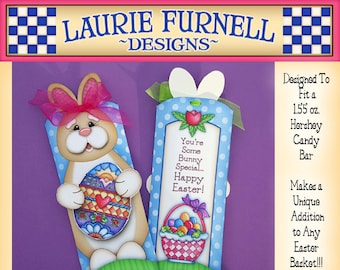 Easter Bunny Candy Bar Wrapper, Laurie Furnell, Bunny Wrapper Printable, Bunny Candy Bar Wrapper, Easter Candy Wrappers, 3D Candy Wrappers