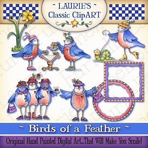 Blue Bird Digital Art, clipart de pássaro fofo, Laurie Furnell, clipart de primavera, clipart de tulipa, clipart de primavera, imprimíveis, clipart de jardim