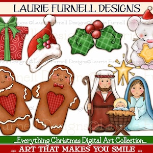 Christmas Clip Art, 25 Days Of Christmas Clip Art, Christmas Paper Crafts, Laurie Furnell, Holiday Clip Art, Christmas Scrapbook Clip Art