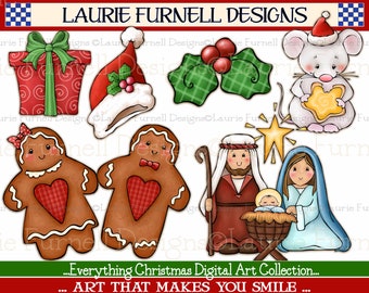 Clip Art di Natale, 25 giorni di Clip Art di Natale, Artigianato di carta di Natale, Laurie Furnell, Clip Art di Natale, Clip Art di Natale Scrapbook
