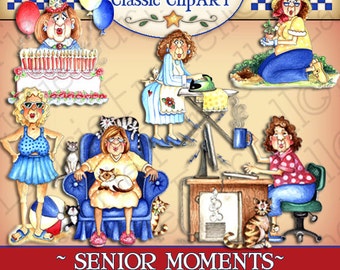 Senior Moments, Digital Art, clipart, scrapbooking, card making, Laurie Furnell, Senior clipart, papercrafts, scrapbooking, printables, cute