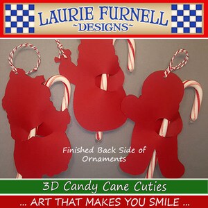 Christmas Candy Cane Holder, Santa Gift Tag, Mrs. Santa Gift Tag, Reindeer Gift Tag, Laurie Furnell,Santa Candy Cane Ornament, image 3
