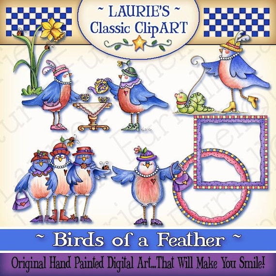 Blue Bird Digital Art, cute bird clipart,Laurie Furnell, Spring clipart, tulip clipart, springtime clip art, printables, garden clipart