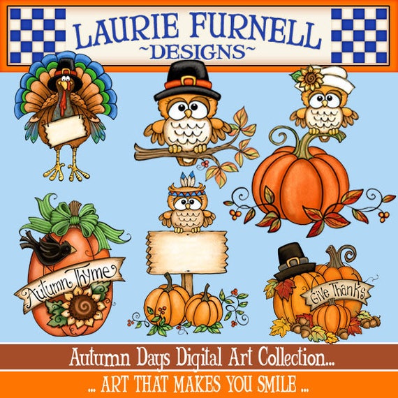 Fall Clip Art, Laurie Furnell, Autumn Clip Art, Thanksgiving Clip Art, Fall Printables, Autumn Paper Crafts, Fall Scrapbook