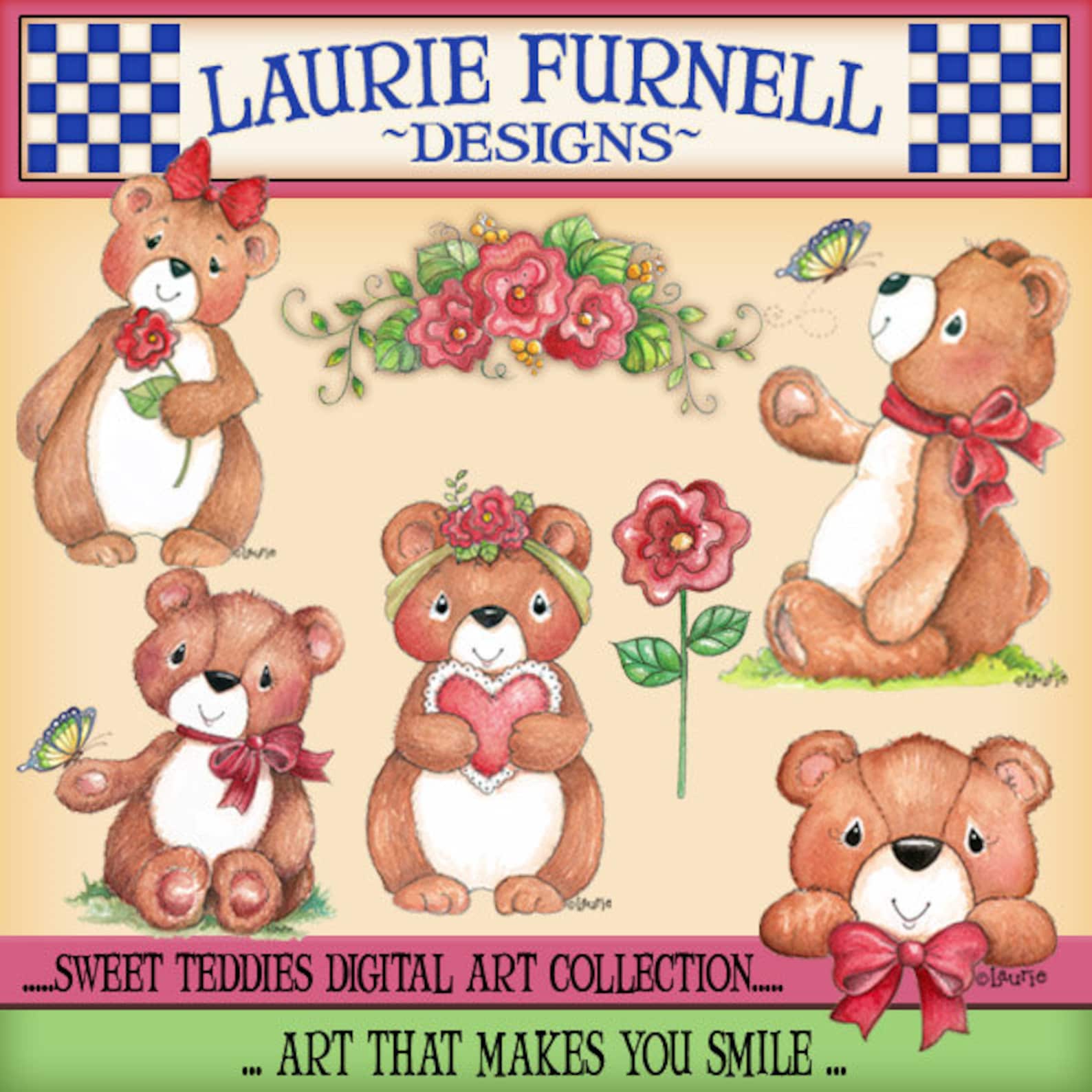 teddy-bear-clip-art-childrens-art-laurie-furnell-art-butterfly-clip