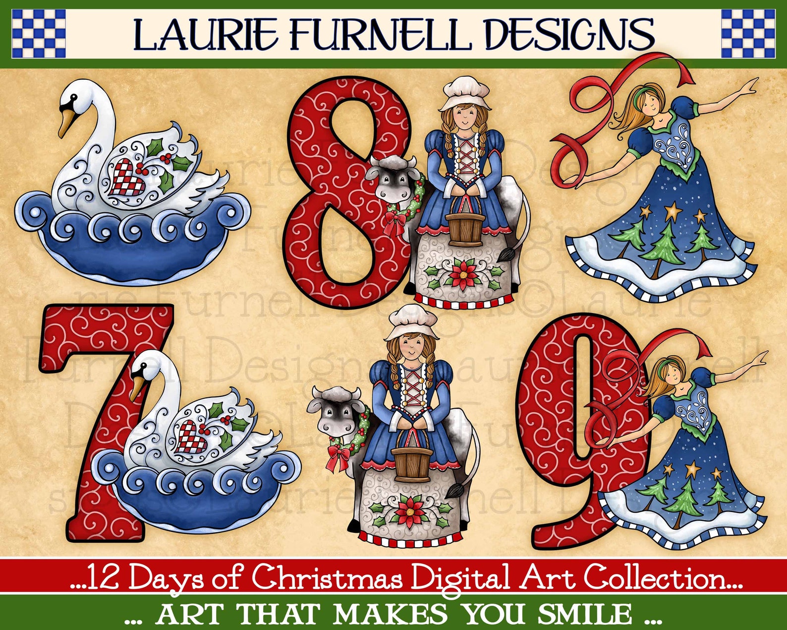 12 Days of Christmas Clip Art Christmas Clip Art Holiday - Etsy