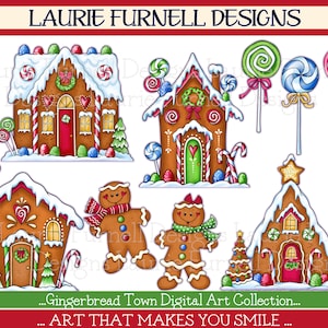 Gingerbread Village-illustraties, Gingerbread Boy PNG, Gingerbread PNG, voorraad kaarten maken, kerstillustraties, vakantiekunst. Kerststicker