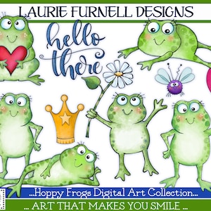 Illustraties schattige kikker, verjaardagkikker png, voorraad kaarten maken, kikkers voor verjaardag, kikkers voor T-shirts, Laurie Furnell, kunst voor prikbord, kunst voor prikbord
