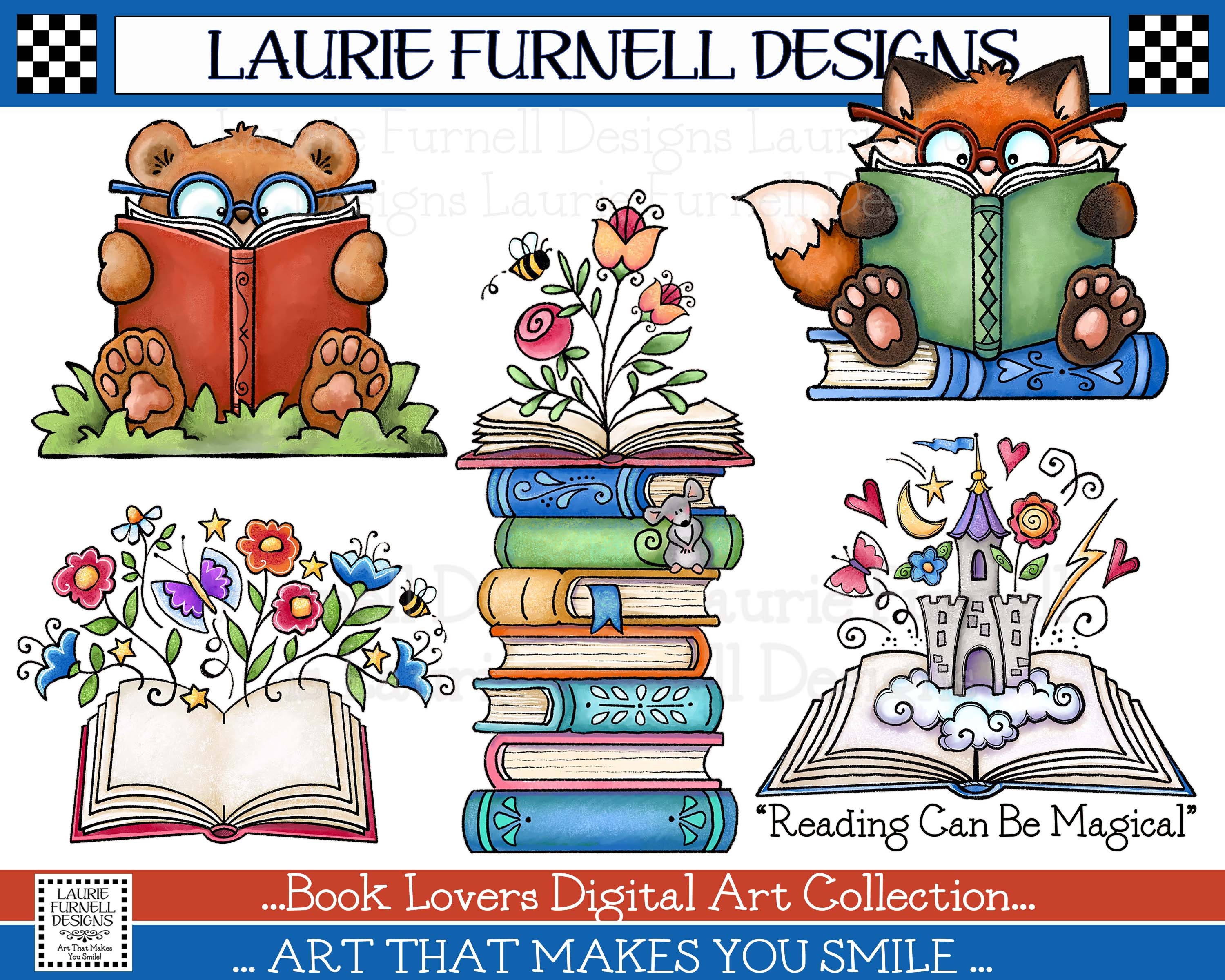 Library Bulletin Board Art, Book Clipart, Stack of Books PNG, Kids ...