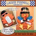 Turkey Candy Bar Wrapper, Laurie Furnell, Thanksgiving candy wrapper, printables, paper crafts, unique candy bar wrapper, holiday candy bar