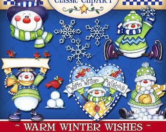 Snowman digital art, winter clipart, snowman clipart, cute snowmen, snowman printable, snowman candy bar wrapper, Laurie Furnell, papercraft