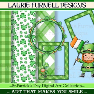 St. Patrick's Day Clip Art, Leprechaun Clip Art, Leprechaun PNGs, St. Patty's Day Digital Art, Bulletin Board Decor, Leprechaun Printables, image 3