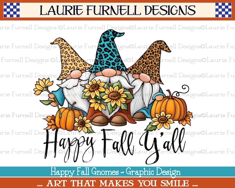 Leopard Print Gnome PNG, Happy Fall Y'all Gnome Sublimation, Sunflower png, Laurie Furnell, Fall PNG Sublimation,Autumn Gnome T-shirt PNG 