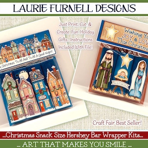 Christmas Candy Bar Wrappers, Nativity Candy Bar Wrapper, Stocking Stuffer, Christmas Party Favors, Snack Size Christmas Wrappers