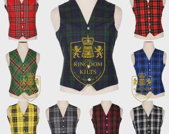 Handmade Men’s Tartan Waistcoat (Kilt Vest)  | Scottish Highland Formal Wear | Available in 100+ Tartan