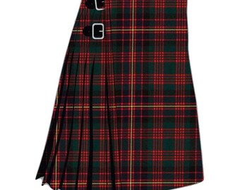Kilt moderno del clan Cochrane hecho a mano / Kilt de tartán pesado de 8 yardas para hombre