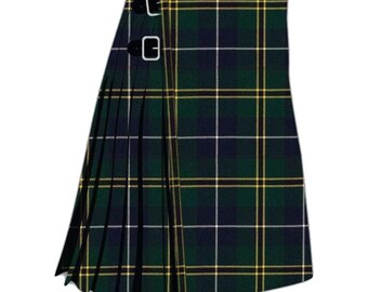 Handmade Turnbull Hunting Modern Kilt | Men's 8 Yard Heavy Weight  Tartan Kilt