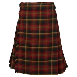 Handgemaakte Canadese Clan Maple Leaf Kilt | Herenkilt van zware acryl wol met tartanprint (8 yard)