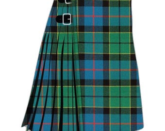 Clan Forsyth Antiker Kilt | Herren Schwergewicht 8 Yard Tartan Kilt