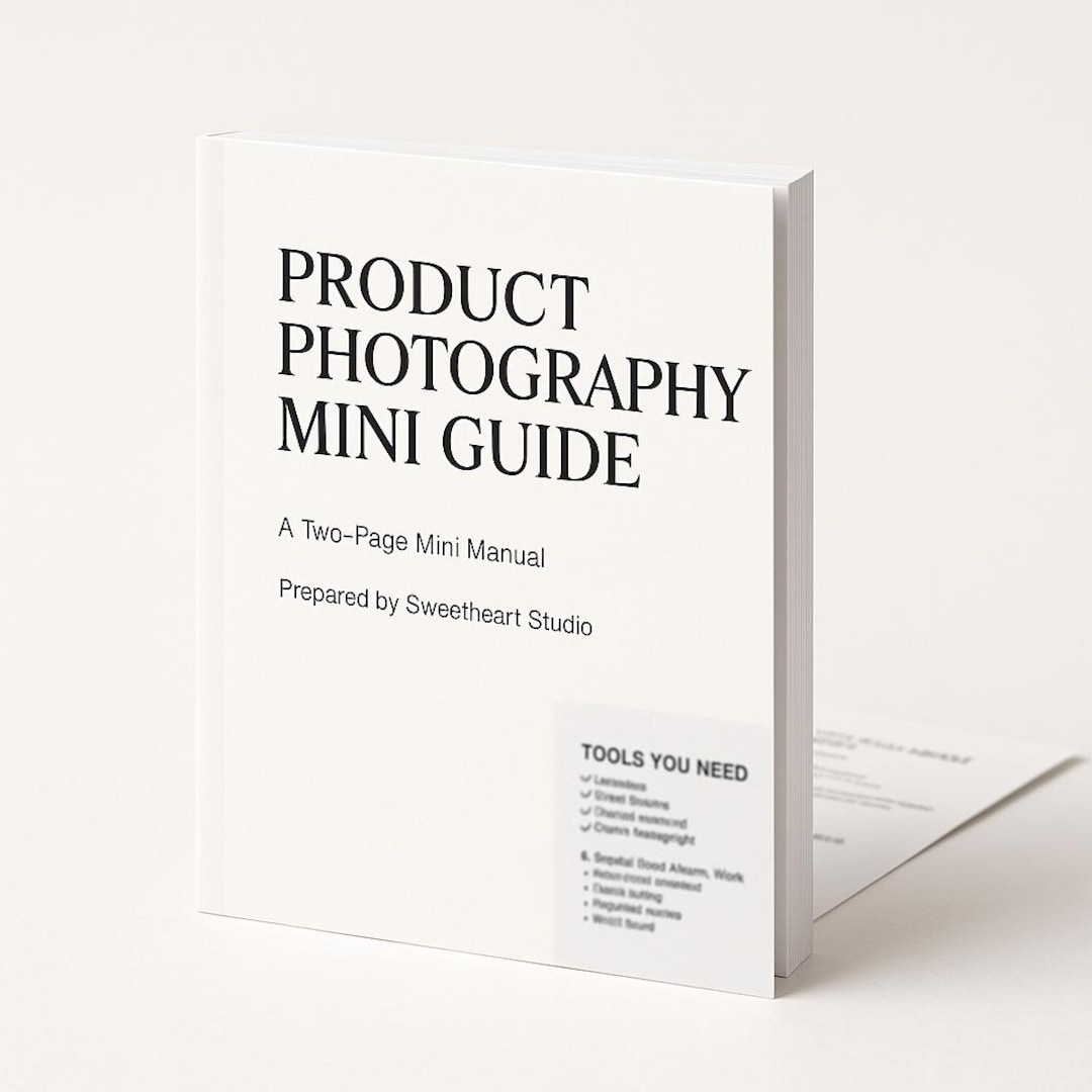 Product Photography Mini Guide | 2-page PDF | Simple Photography Tips ...