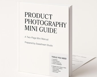 Miniguía de fotografía de productos / PDF de 2 páginas / Consejos sencillos de fotografía para vendedores de Etsy