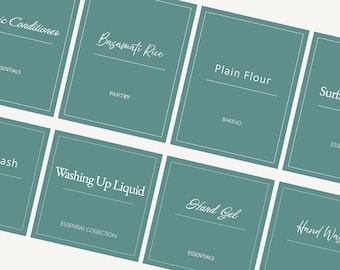 Personalised Cleaning Labels | Luxury Waterproof Pantry & Utility Stickers | Custom Storage Jar + Bottle Labels | 4 Sizes