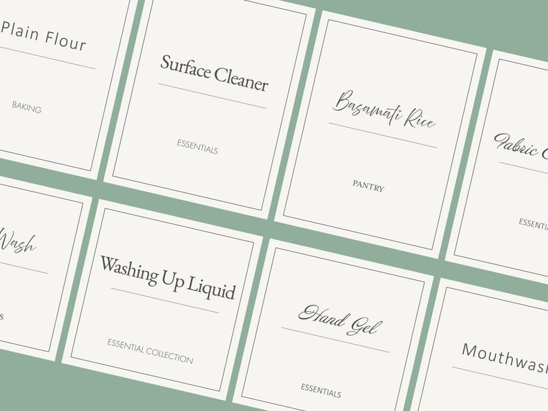 Personalised Cleaning Labels | Waterproof Pantry & Utility Stickers ...