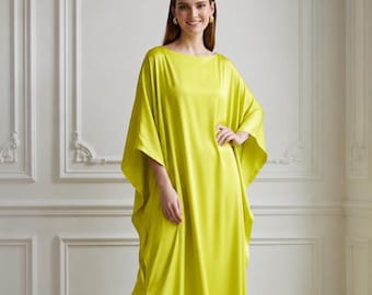 Silk kaftan long length, Chic kaftan classy, silk lounge wear at home, Kaftan for all event, beach dress resort, custom made kaftan gift 209