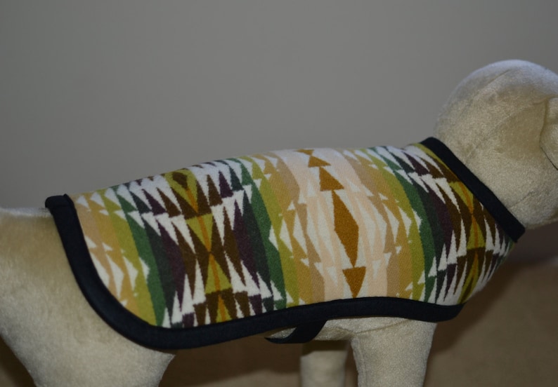 Dog Coat handcrafted of colorful Native American Wool fabric Etsy