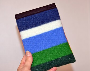 2022 Base Model Kindle Sleeve current kindle handmade of Crater Lake National Park Wool Happy Rainbow Stripes Spring Filbert Fashions