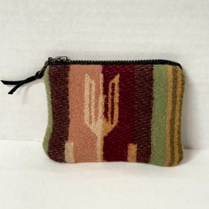 Zipper Wallet handmade of Pendleton Wool - Small front or back pocket - Men or women
