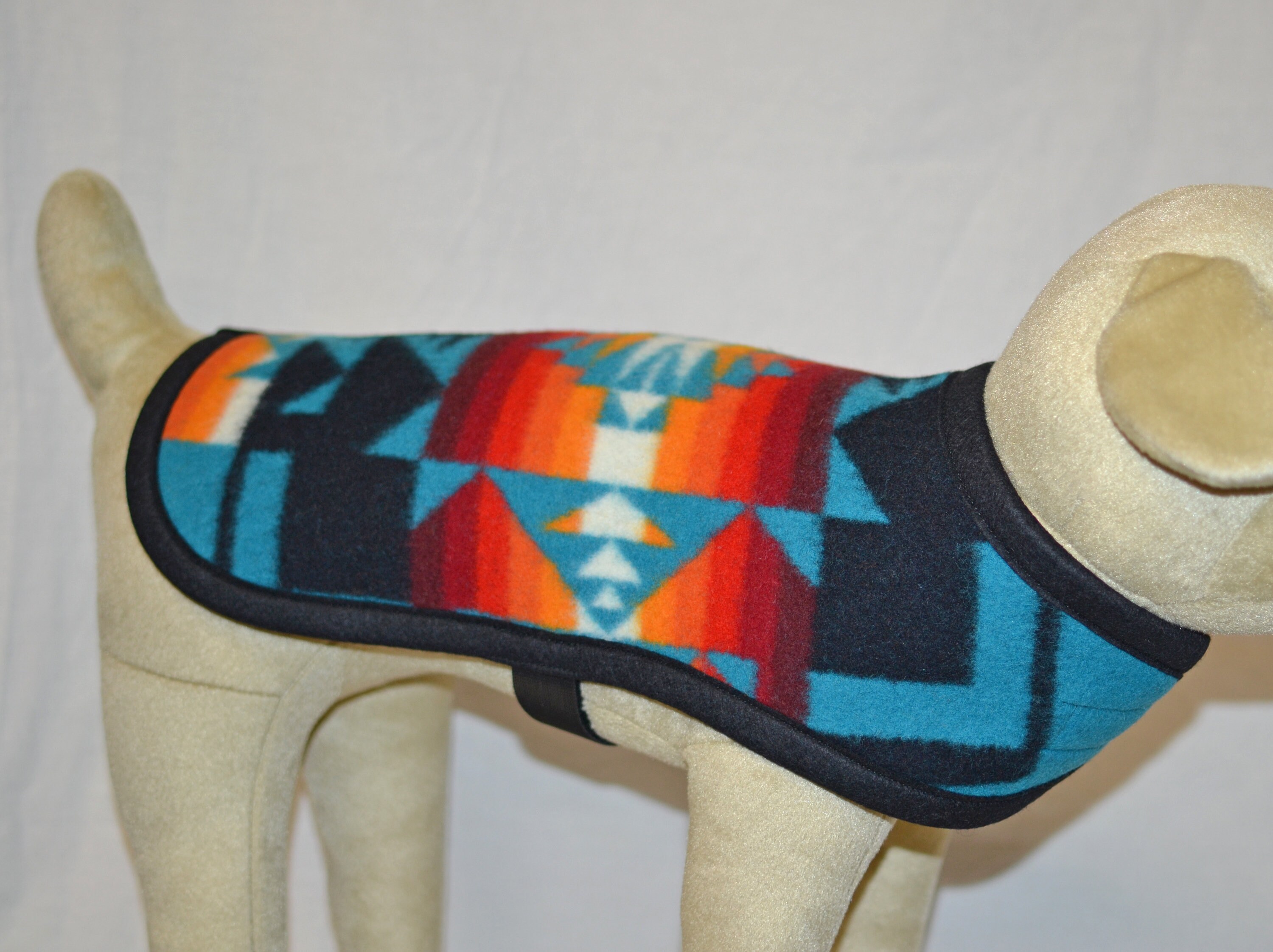 Wool Dog Coat REVERSIBLE handmade of Chief Joseph turquoise Etsy