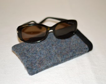 very soft wool HEATHER BLUE simple sunglasses eyeglasses eyewear case pouch yakima camp blanket Backpacking Hiking Stuff Small Gift
