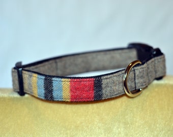 Dog Collar Yakima Hiker Hiking Dog Collar brown mineral umber outdoorsy camping pet clothing adjustable Brown Yakima Stripe Dog Lover Spring