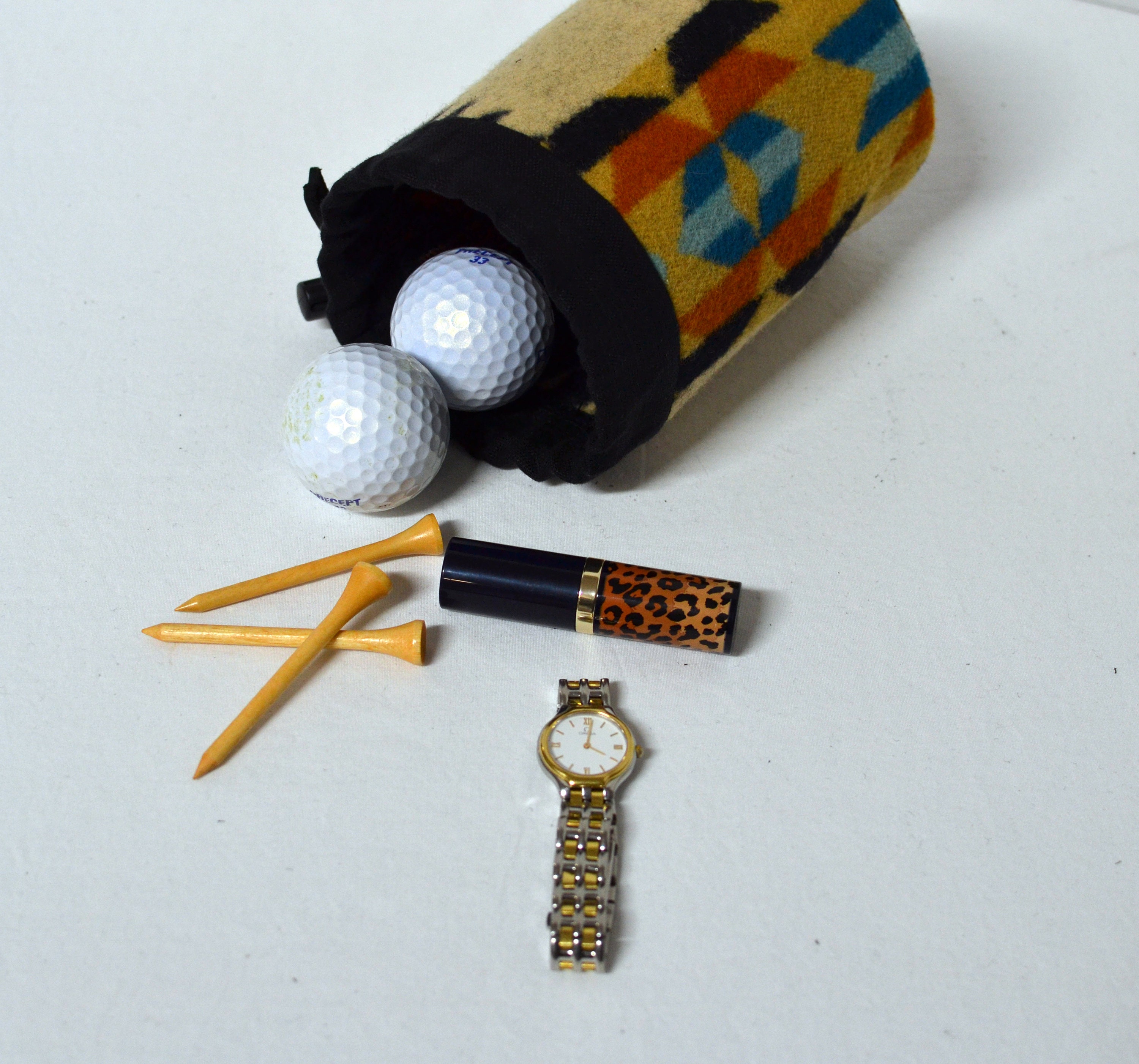 Golf Valuables Pouch Bag Gift for Golfer Golf Tee Bag handmade Etsy